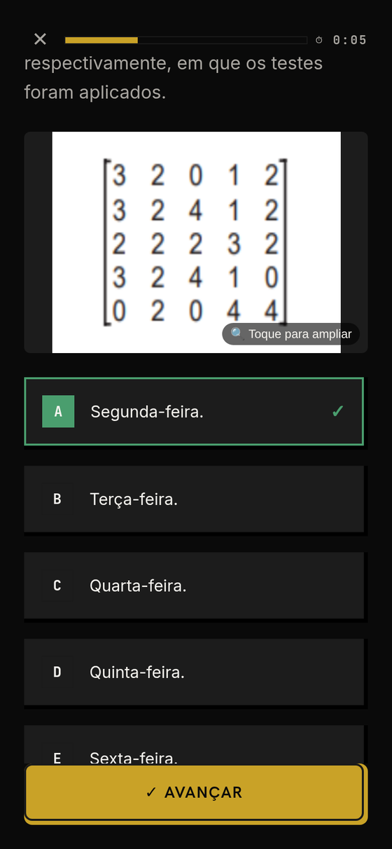 Questão de simulado no Boros, com alternativa correta confirmada